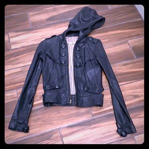 Navy very cool mike and chris leather jacket